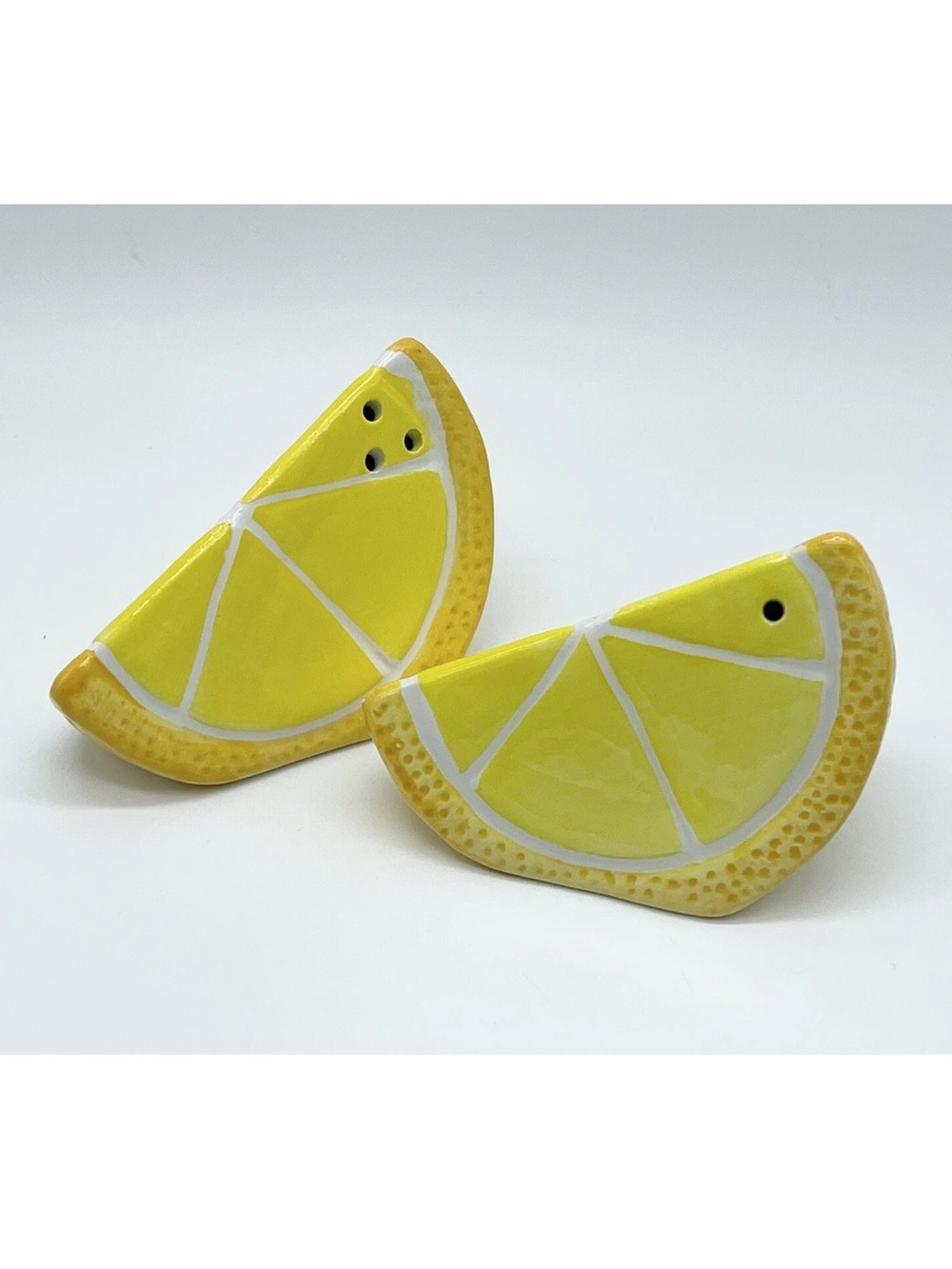 Trina Turk Yellow Lemon Slice Salt and Pepper Shakers Set of Two
